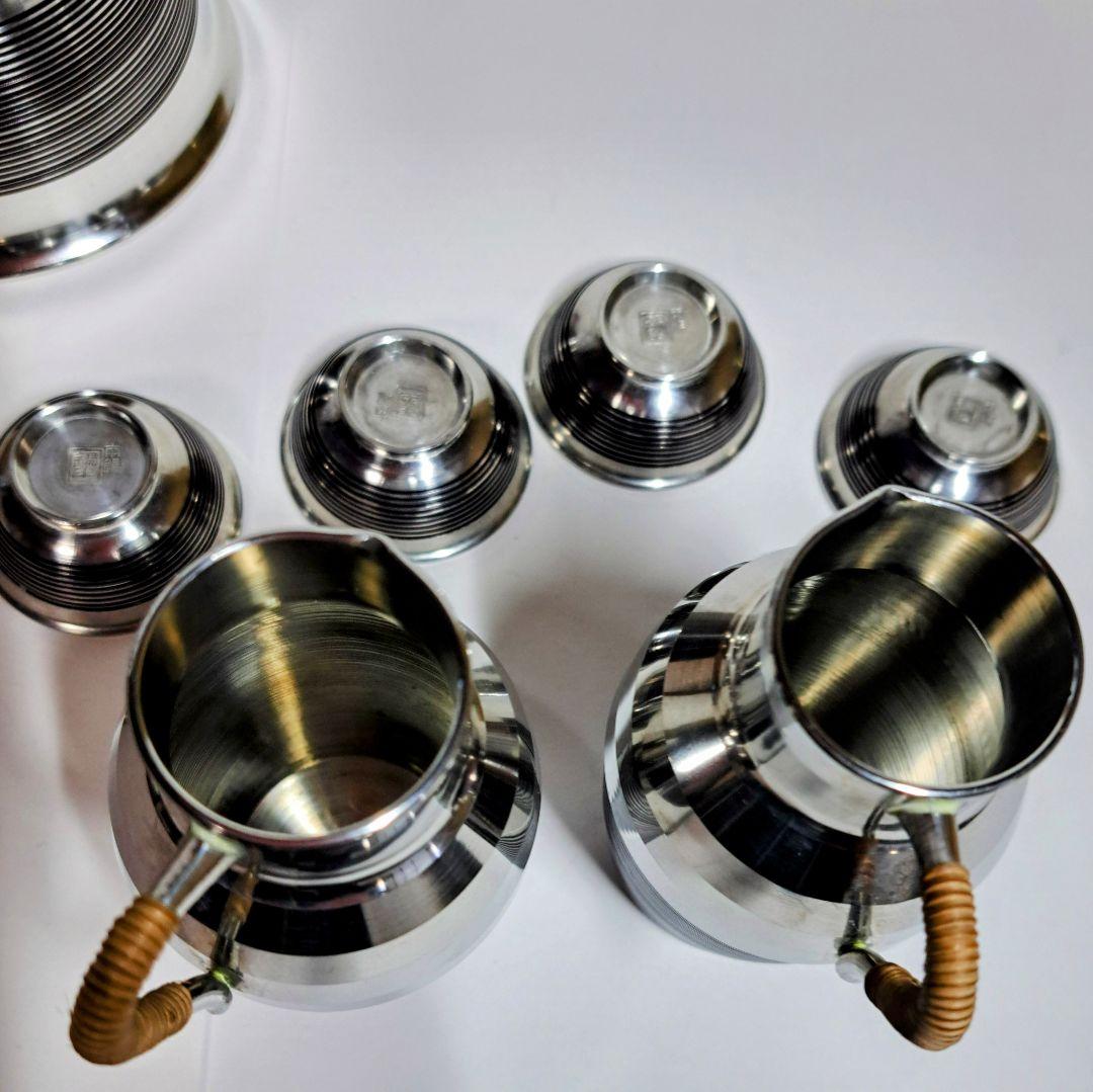 【新品未使用】錫半　酒器　本錫　ぐい呑み　徳利　ちろり　酒盃　昭和レトロ　盃