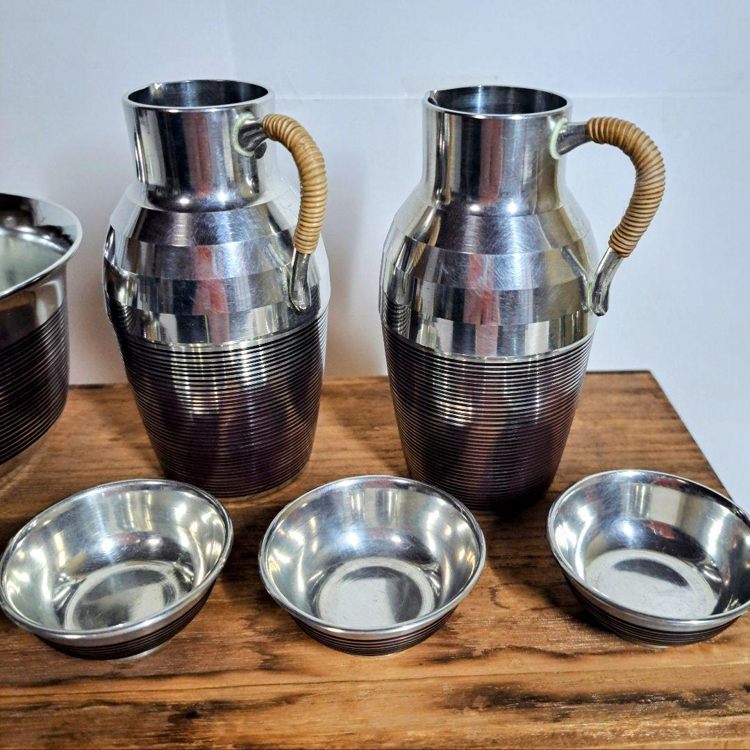 【新品未使用】錫半　酒器　本錫　ぐい呑み　徳利　ちろり　酒盃　昭和レトロ　盃