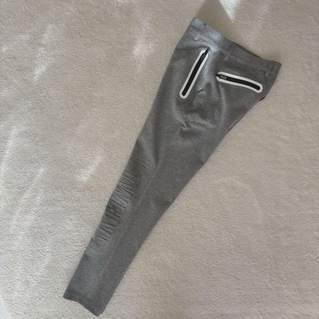 V12 TEC PANTS スリムフィット ダンボールニット グレー レディース