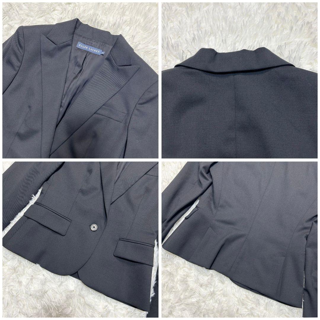 【美品】ラルフローレン スーツ セットアップ フォーマル フレアスカート 黒 S