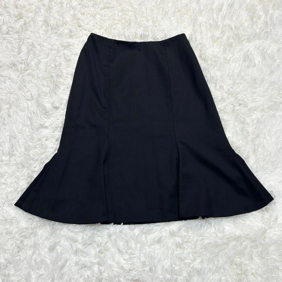 【美品】ラルフローレン スーツ セットアップ フォーマル フレアスカート 黒 S