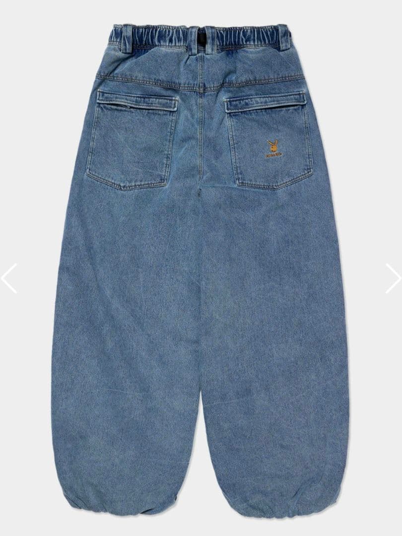 PLAYBOY x DIMITO スタッズデニムパンツ WASHED BLUE