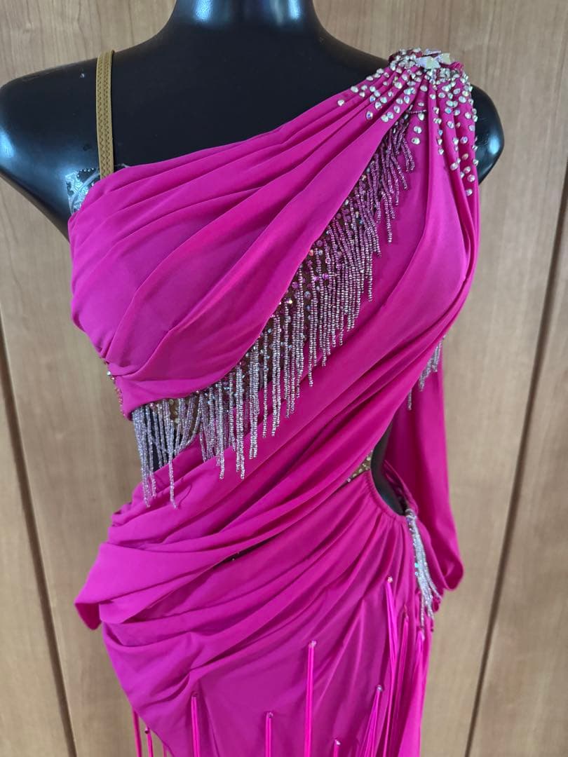 社交ダンス 競技ダンス　フリンジ付きドレス　ラテンドレス タカダンス