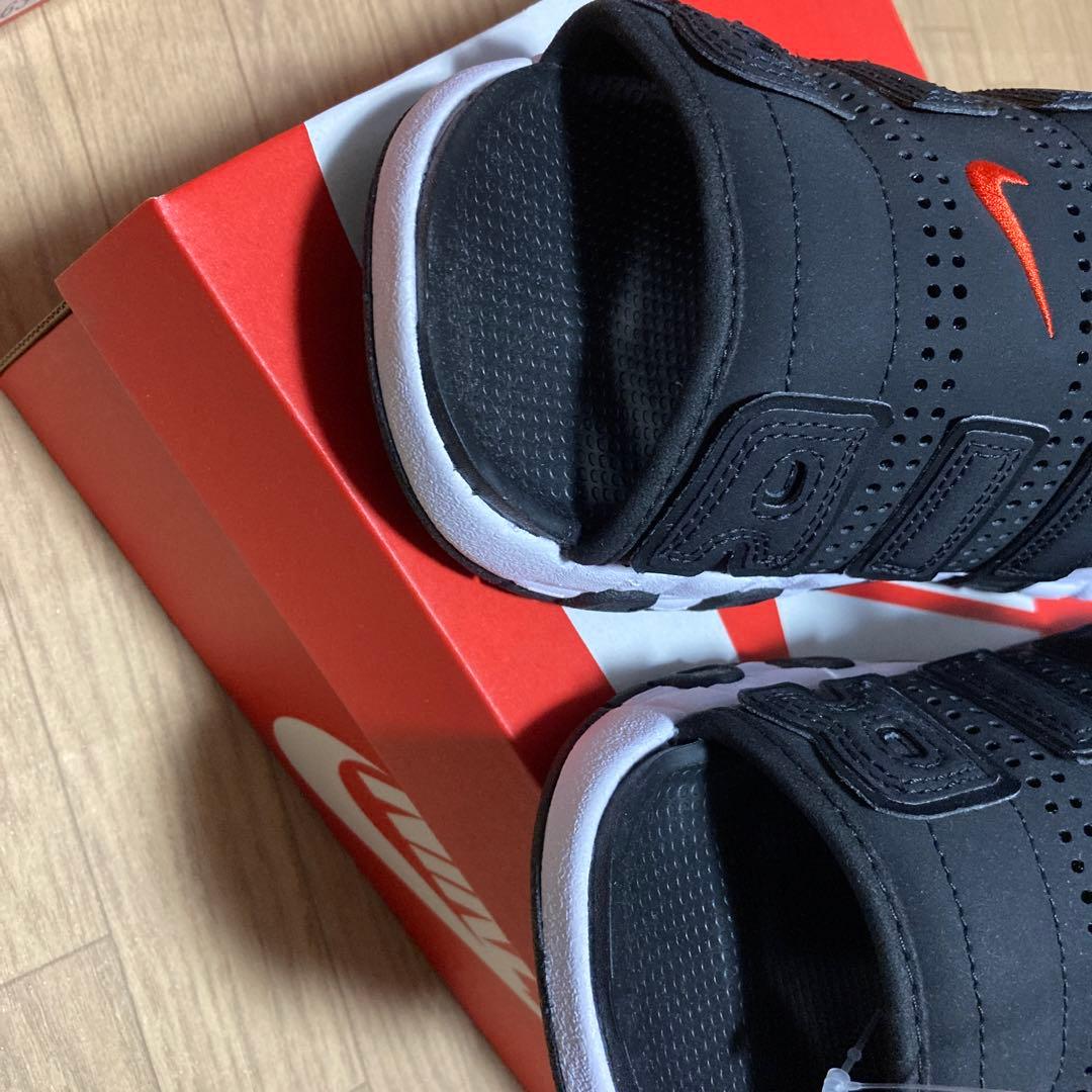 NIKE 27 アップテンポ　27 サンダル　ブラック　メルキャン