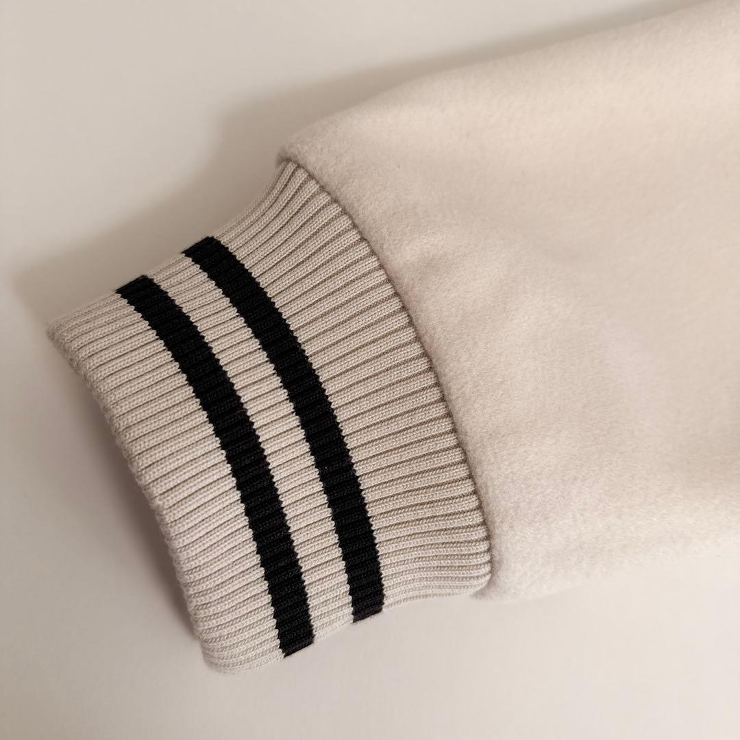 merry jenny フラワースタジャン パイル刺繍 花 オーバーサイズ 黒