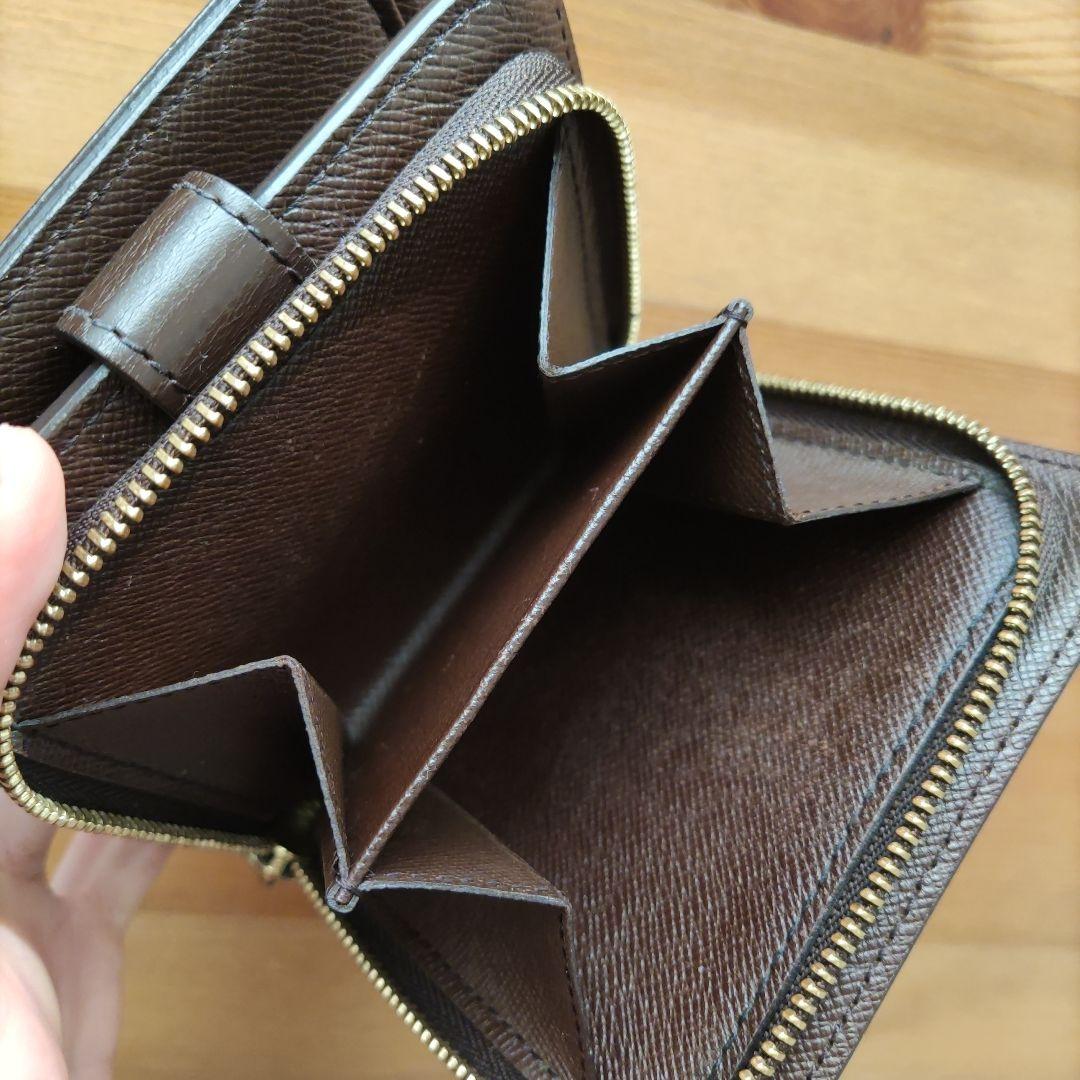 【美品】ルイヴィトン　コンパクトジップ　ダミエ　2つ折り財布