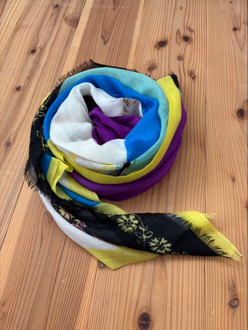 ETRO ペイズリー柄ストール カシミヤ 箱無し