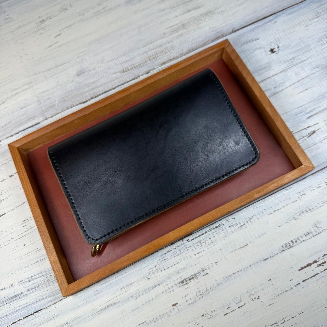 【トラッカーウォレット ミドル 3層】ホースバット ゴールド YKK