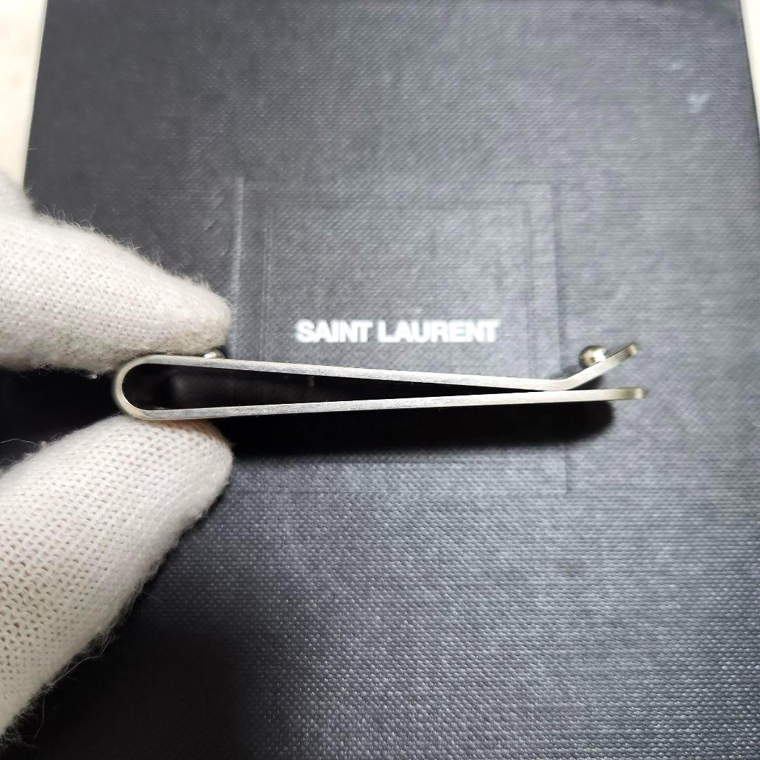 ✨未使用保管品✨サンローラン　マネークリップ　シルバー　ロゴ　カサンドラ
