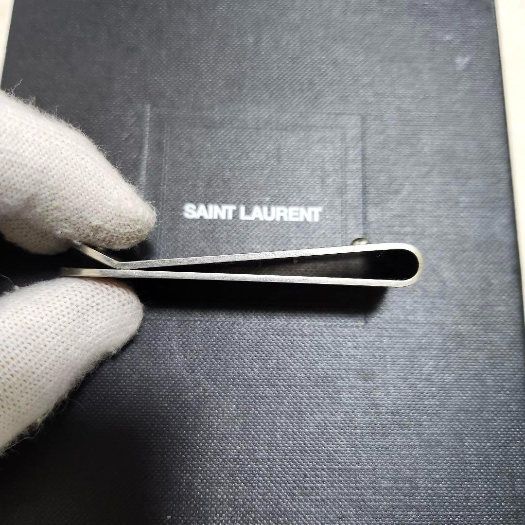 ✨未使用保管品✨サンローラン　マネークリップ　シルバー　ロゴ　カサンドラ