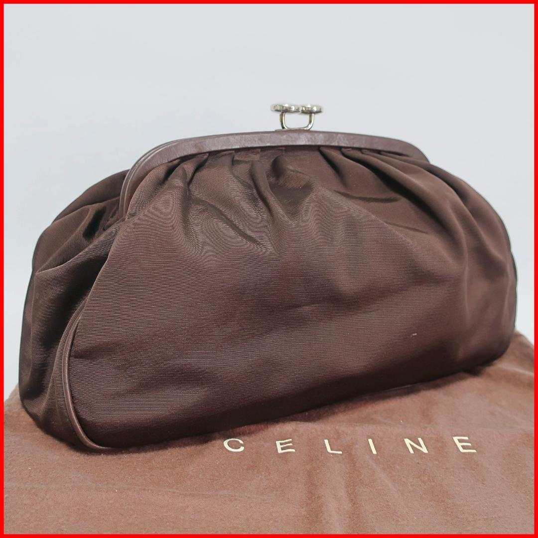 正規品 セリーヌ CELINE 特大ポーチ クラッチ がま口 トリオンフ 保存袋