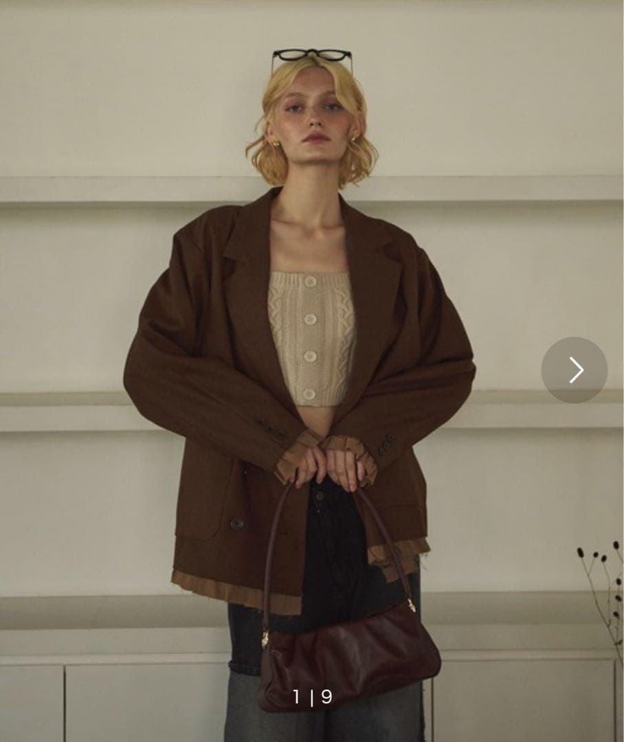 loin nuit フリルレイヤードデザインジャケット