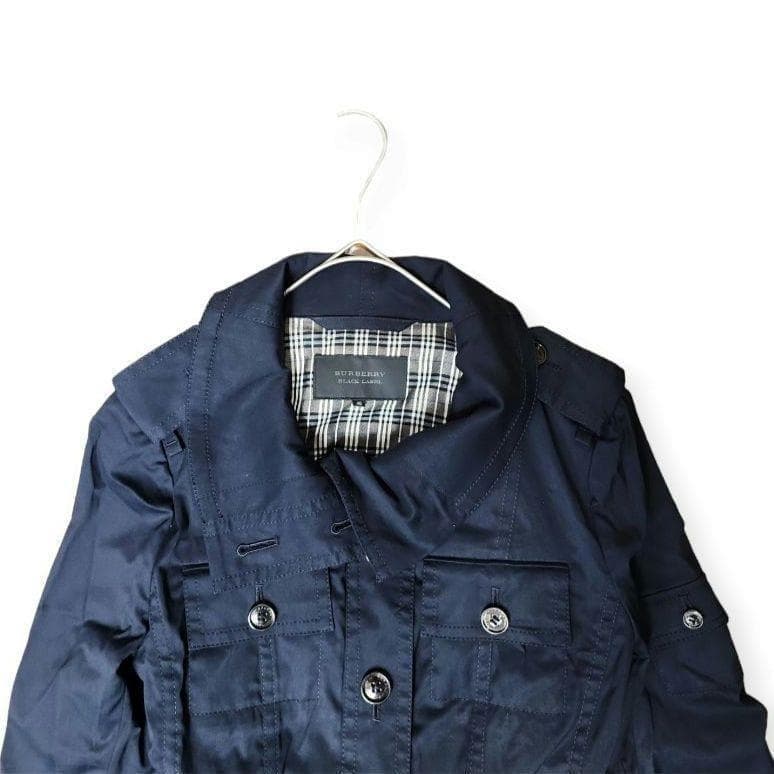 ✨超美品✨バーバリーブラックレーベル ショート トレンチコート L ノバチェック