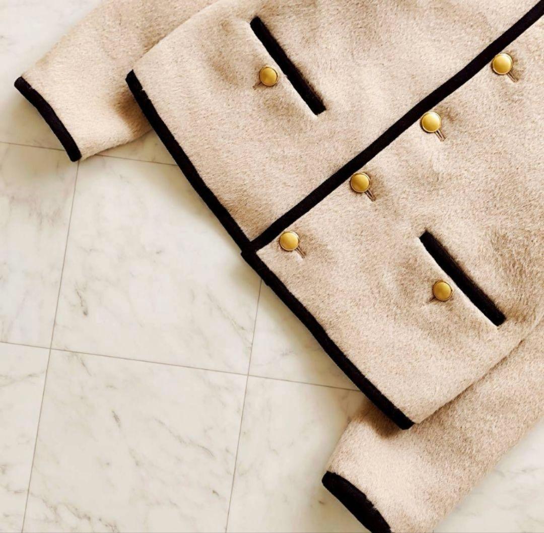 ユニオンランチ アルパカシャギーノーカラージャケット