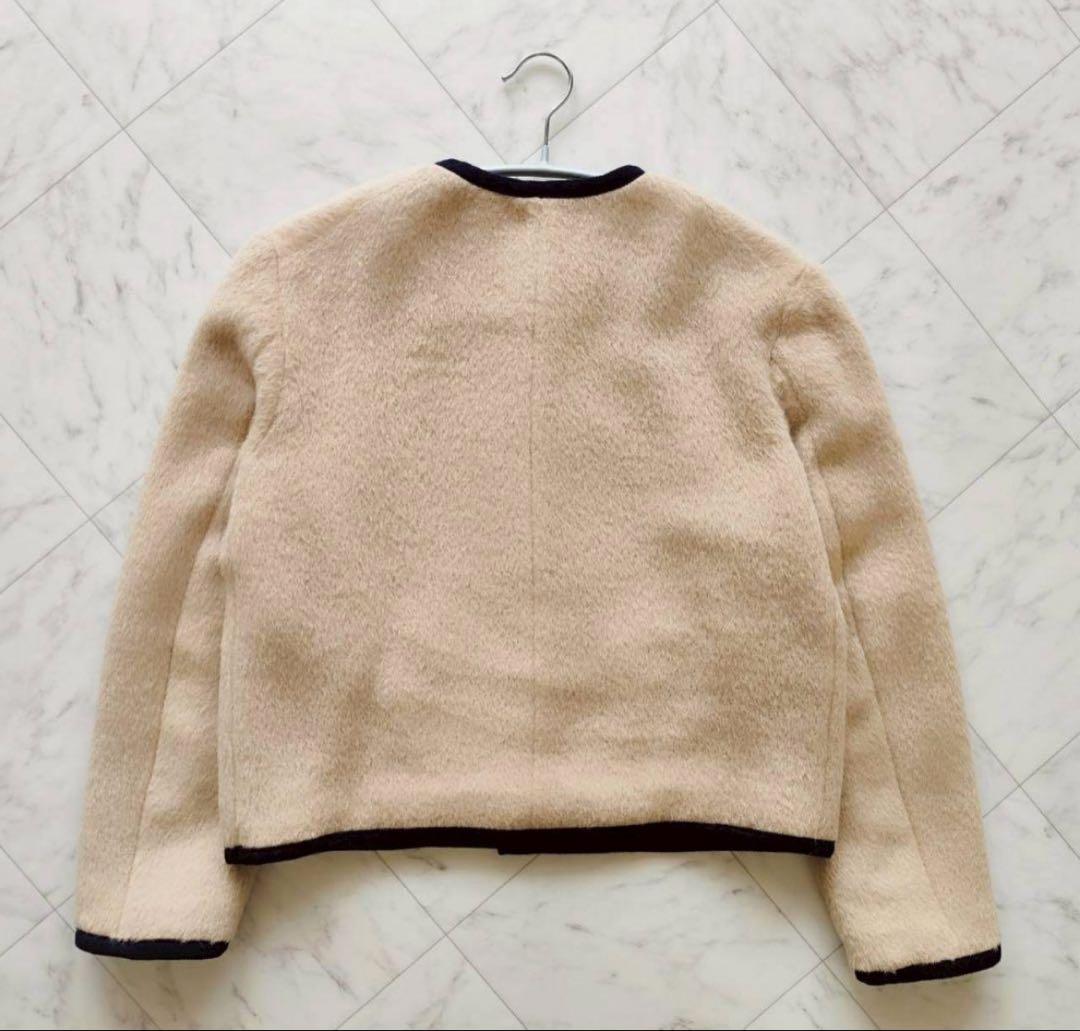 ユニオンランチ アルパカシャギーノーカラージャケット