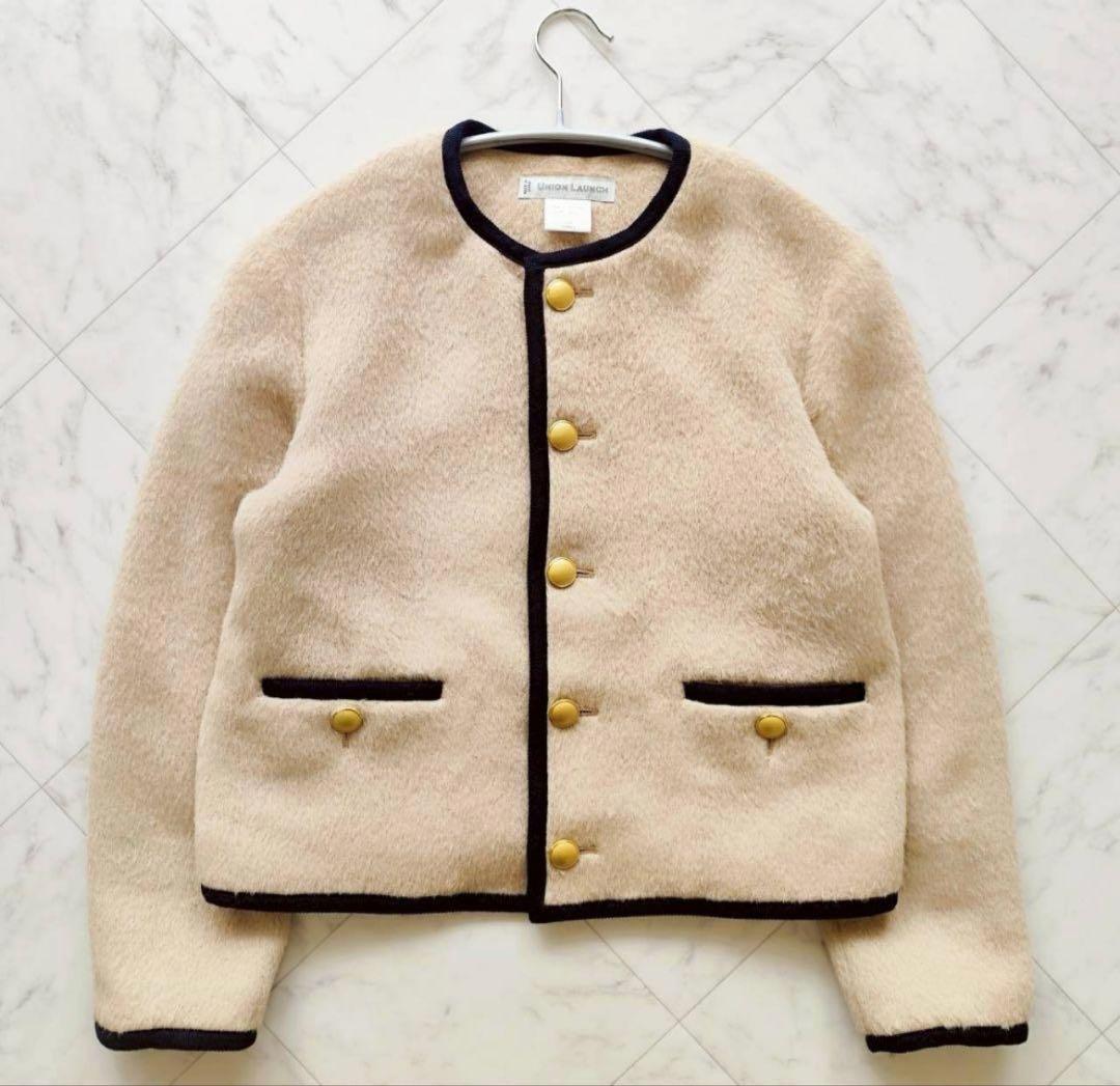 ユニオンランチ アルパカシャギーノーカラージャケット