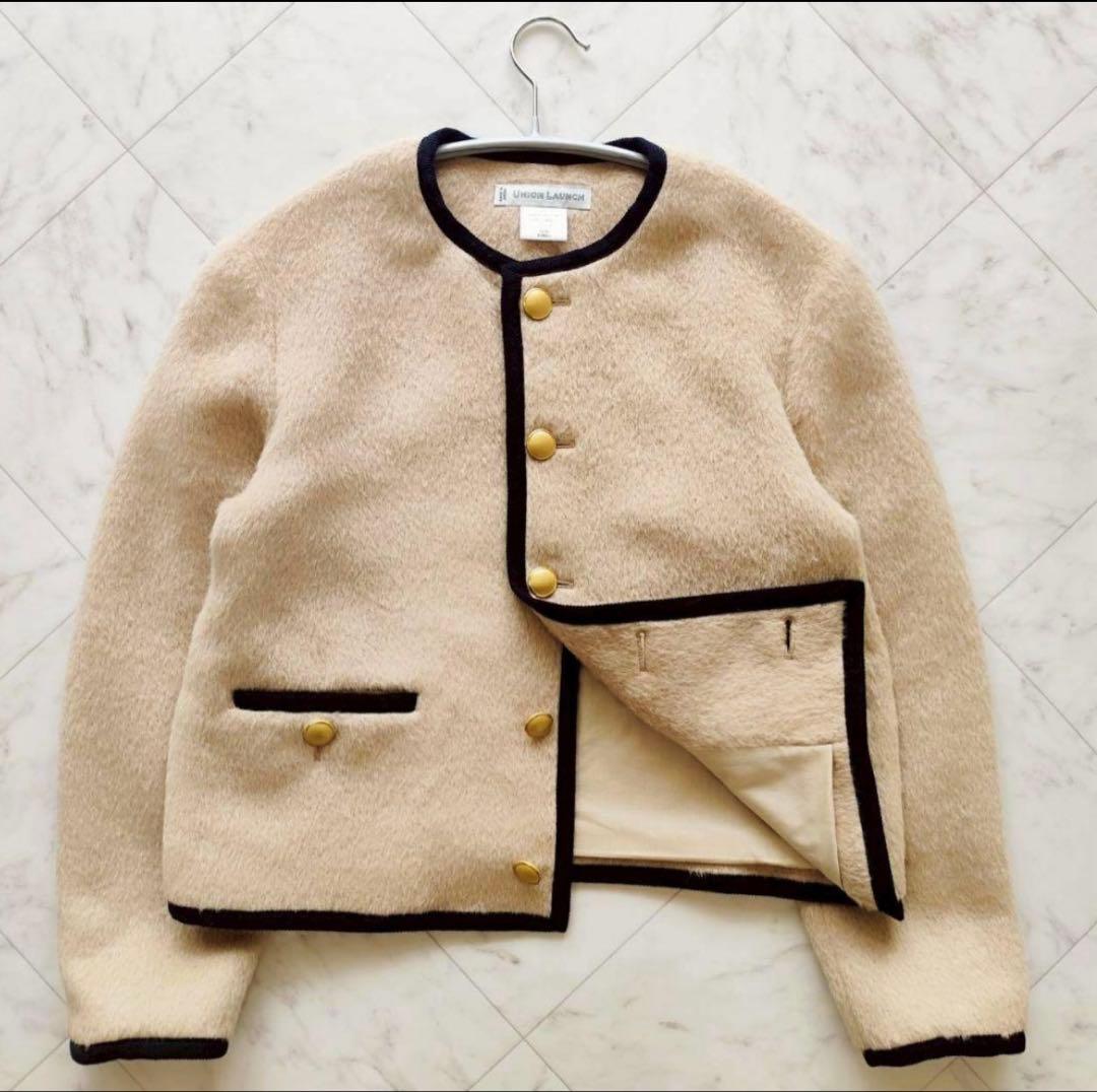 ユニオンランチ アルパカシャギーノーカラージャケット