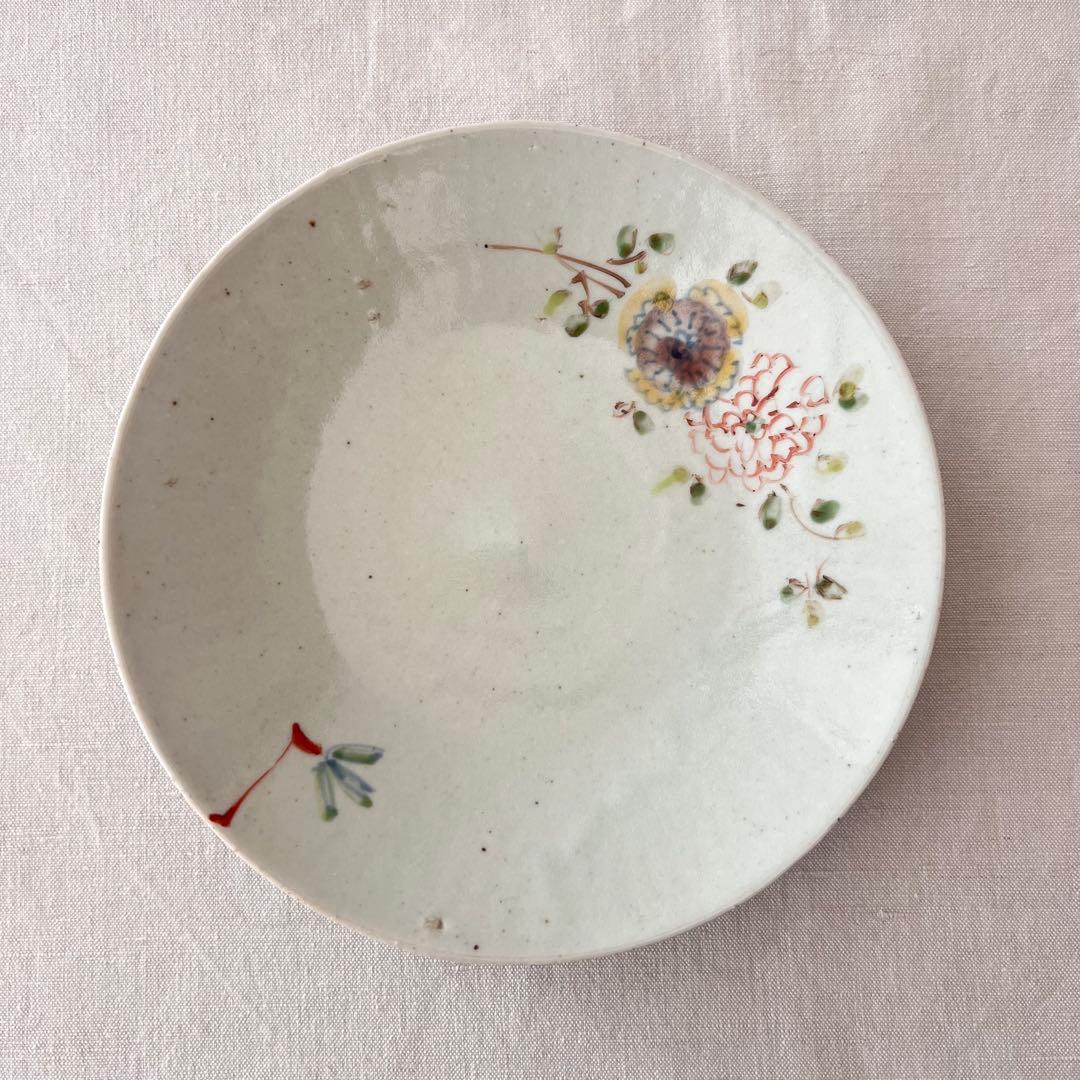 岡晋吾　岡さつき六寸皿　美品