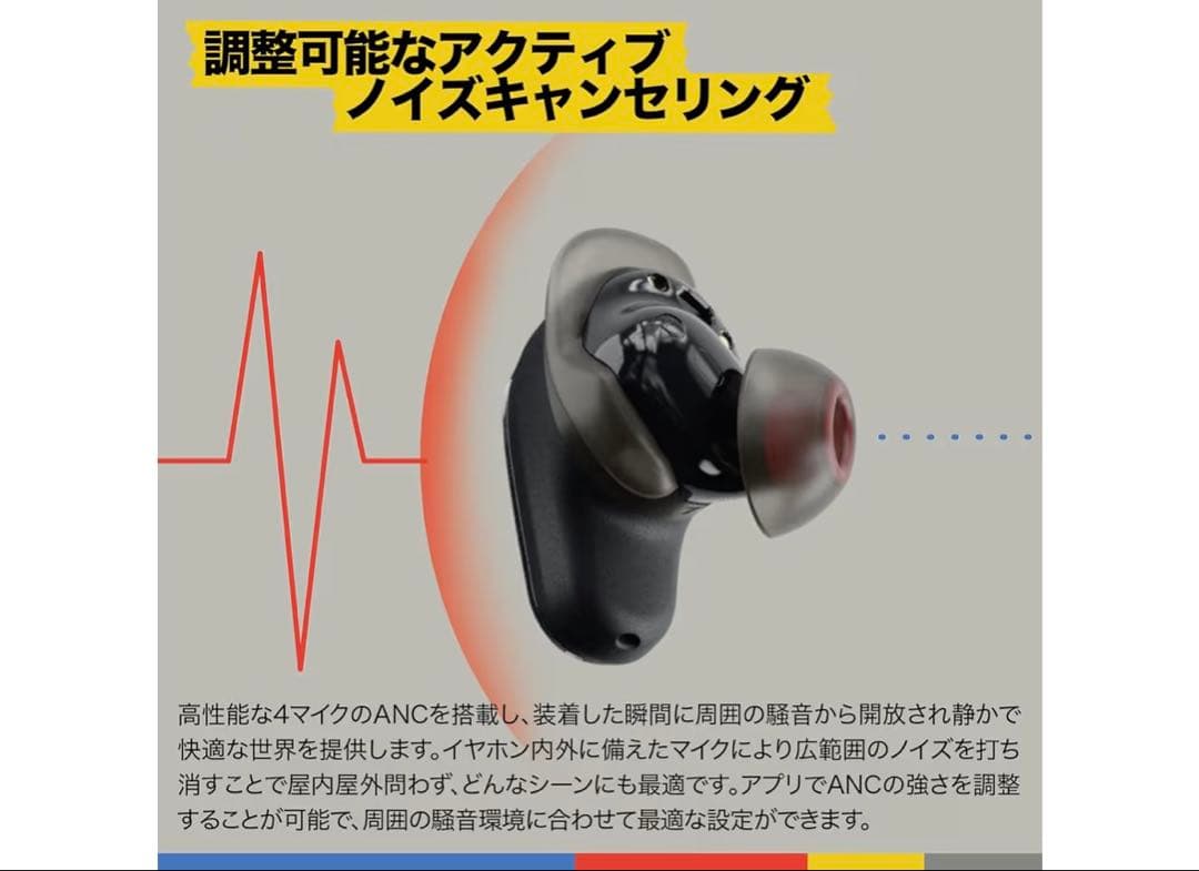 Skullcandy Method 360 ANC ワイヤレスイヤホン