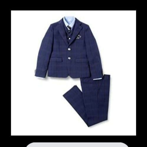 ワンダーファクトリー スーツ キッズ 160 ネイビー セットアップ 5点セット