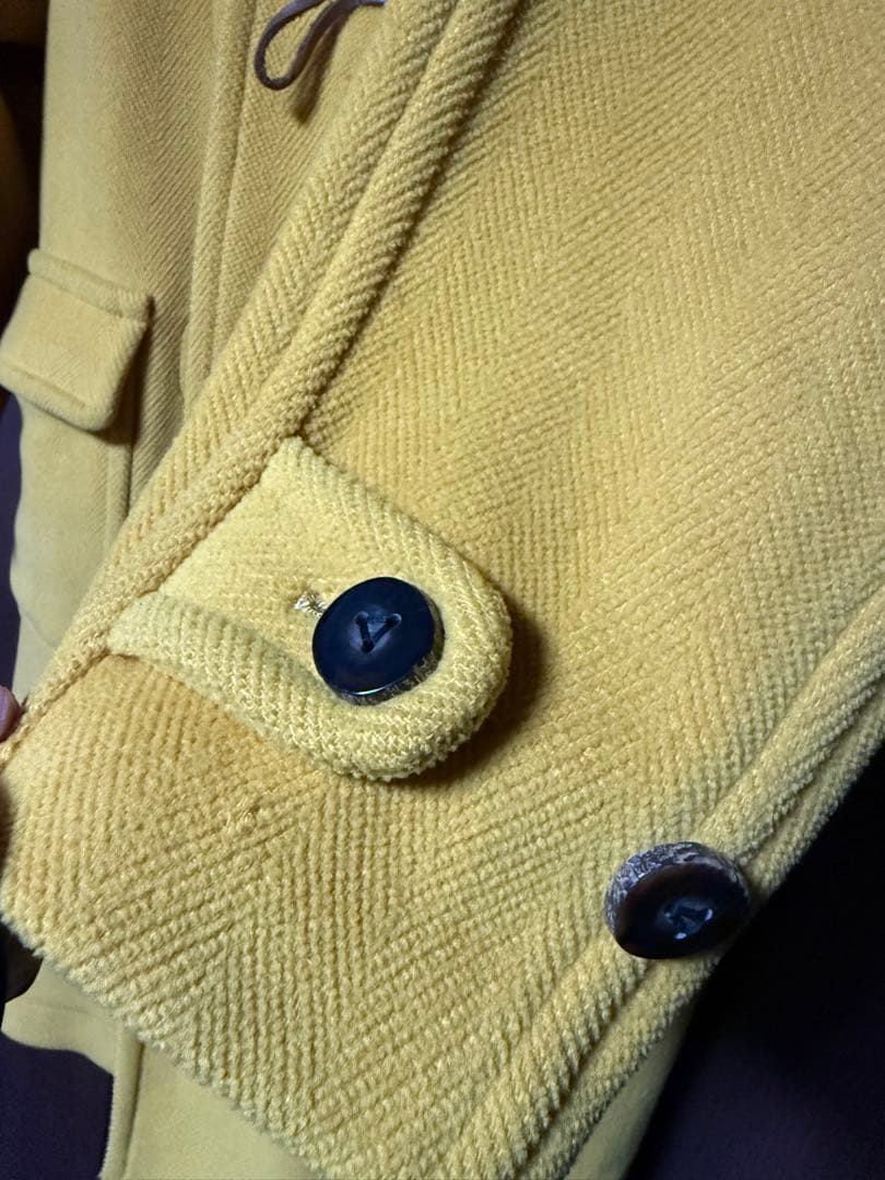 Moorebrook 100%ウール ダッフルコート イエロー