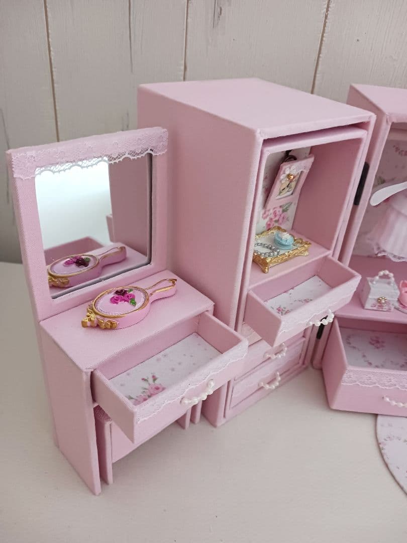 ＊kyo＊ハンドメイド＊ドール用 ワードローブ＊クローゼット＊ドレッサー