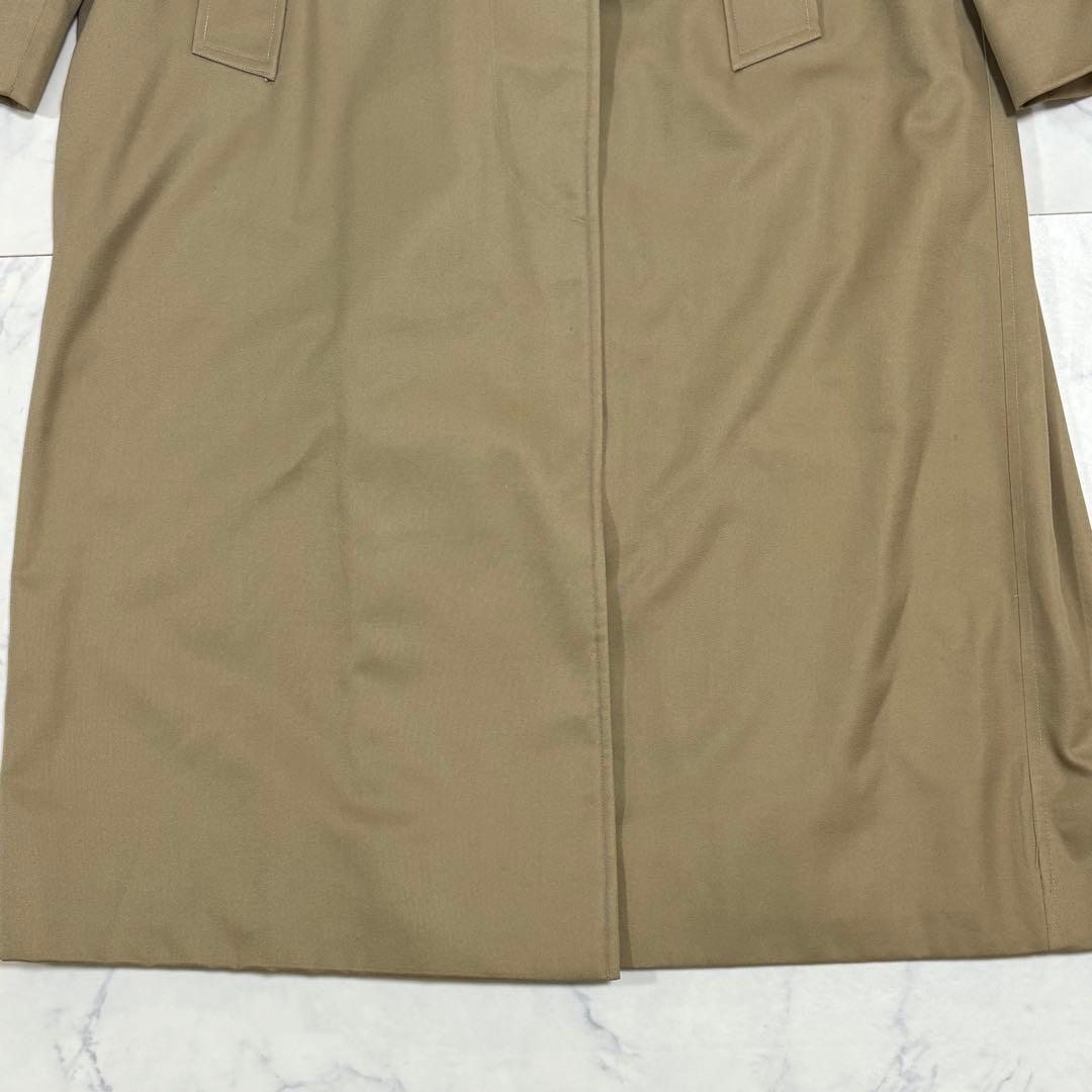 美品 BURBERRY 英国製 ノバチェック ステンカラーコート ロング L相当