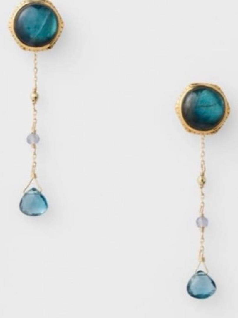 agete トパーズ アイオライト ピアスチャーム