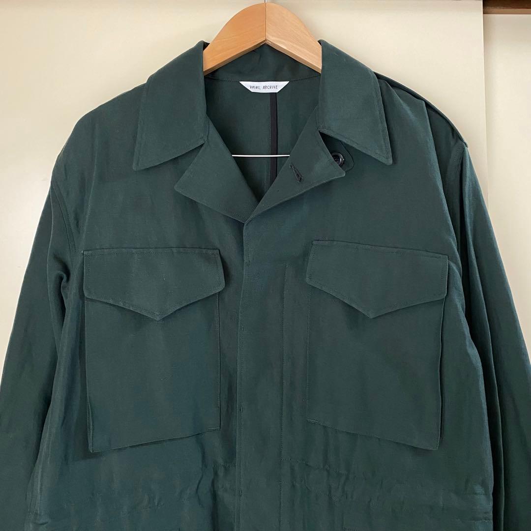 ヴァイナルアーカイブ VALE リネン ウール ジャケット ブルゾン M-65