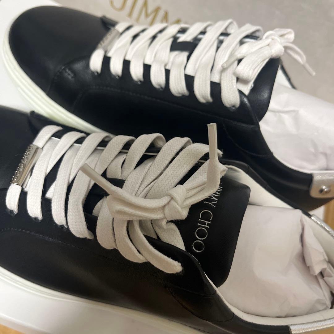 JIMMY CHOO ブラック/シルバー スニーカー　レザー　新品！