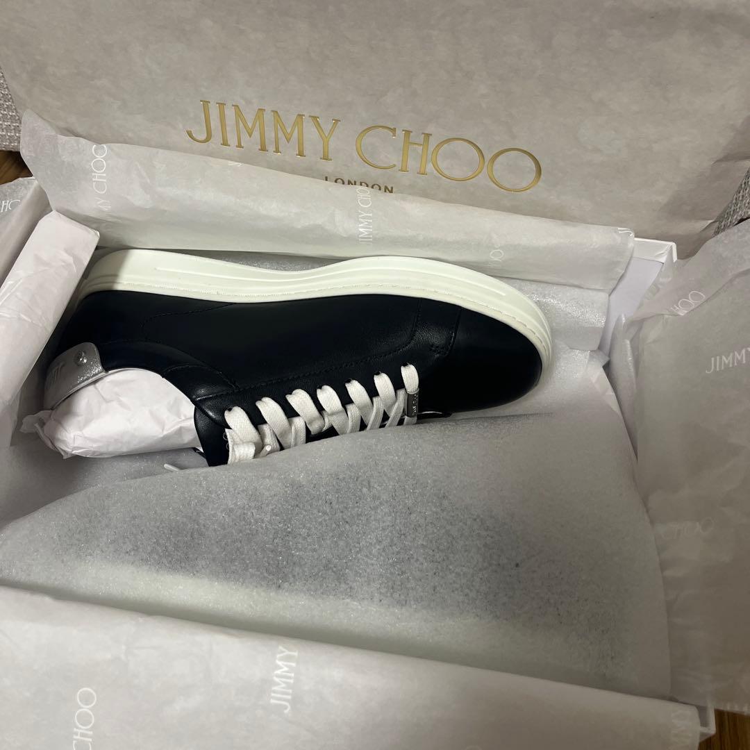 JIMMY CHOO ブラック/シルバー スニーカー　レザー　新品！