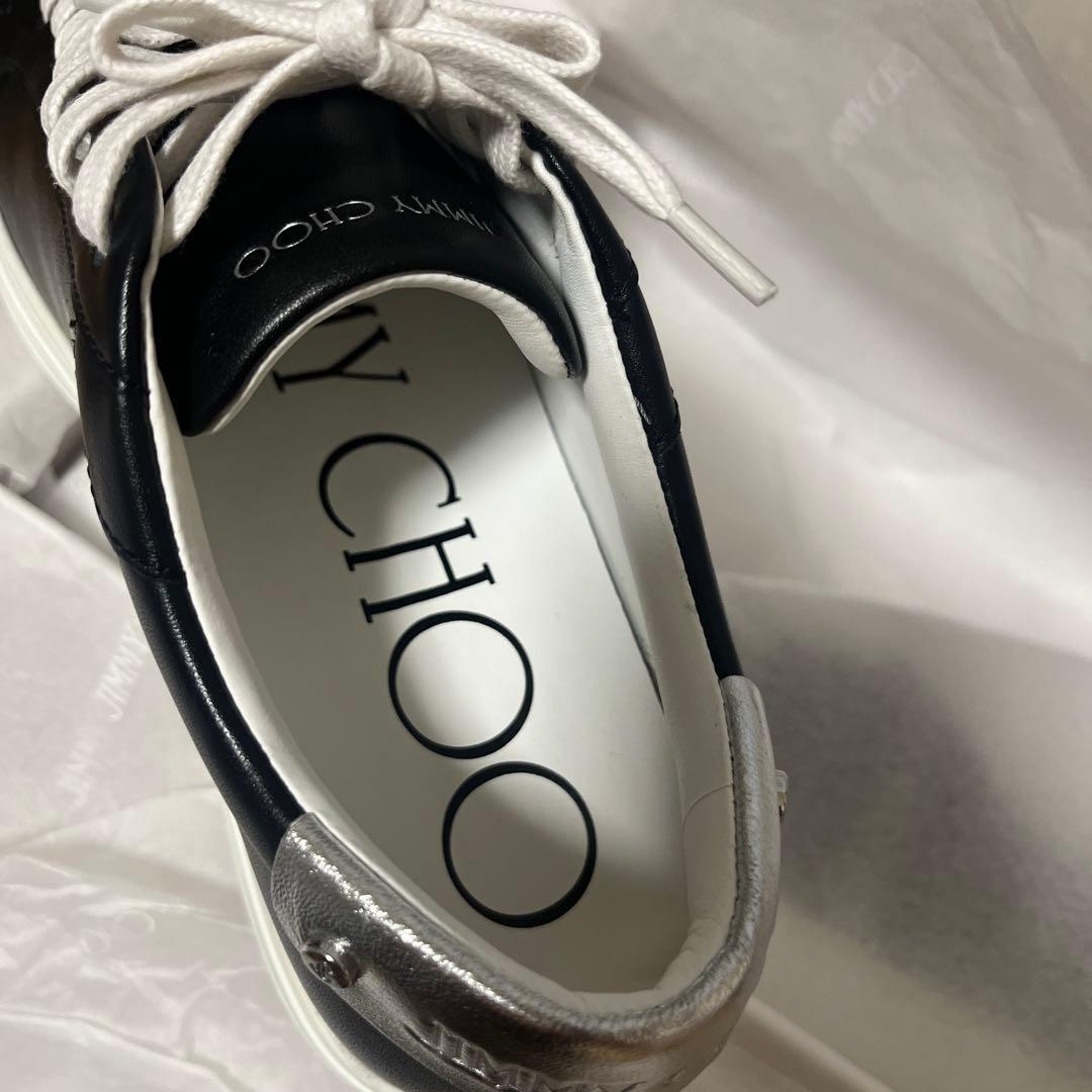 JIMMY CHOO ブラック/シルバー スニーカー　レザー　新品！