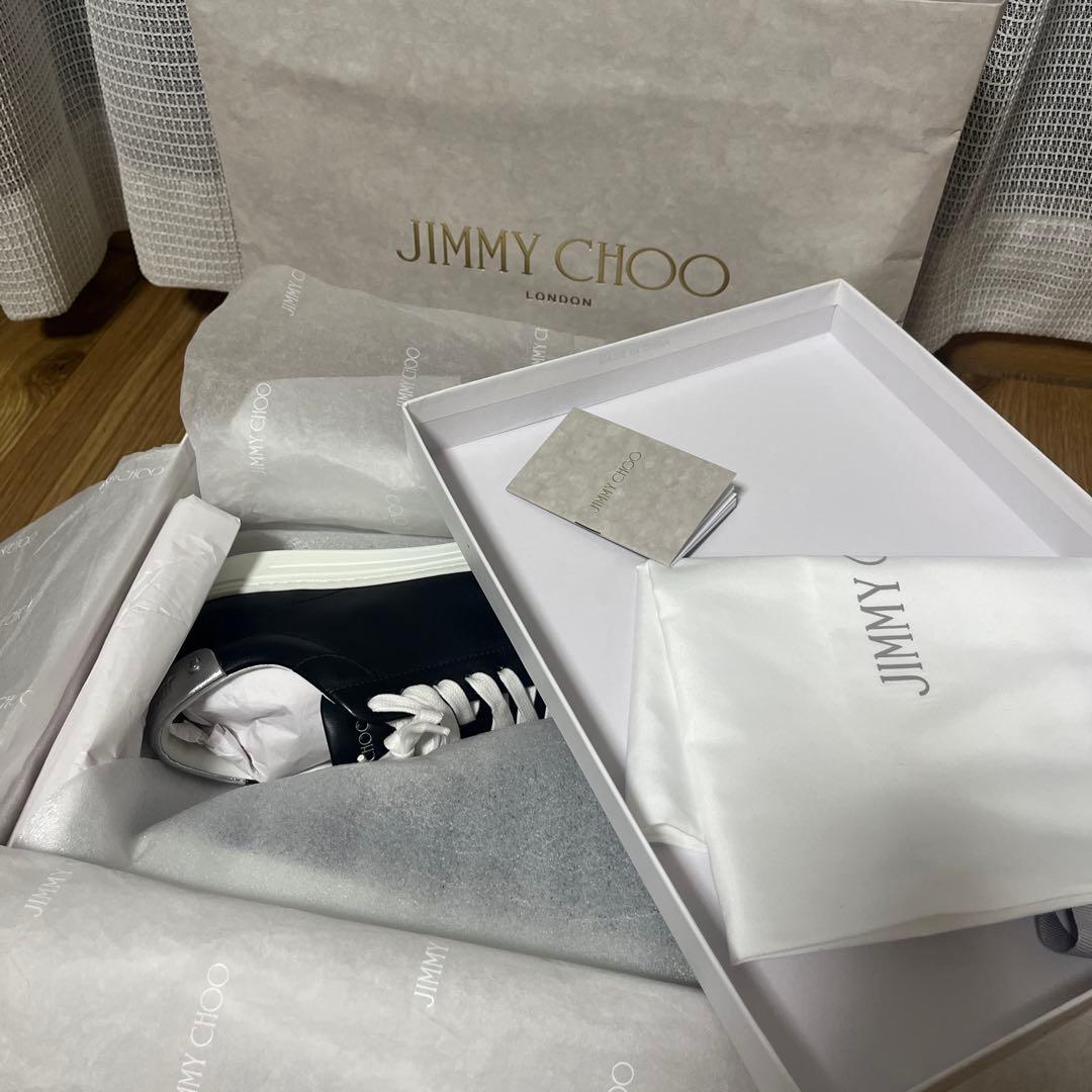 JIMMY CHOO ブラック/シルバー スニーカー　レザー　新品！