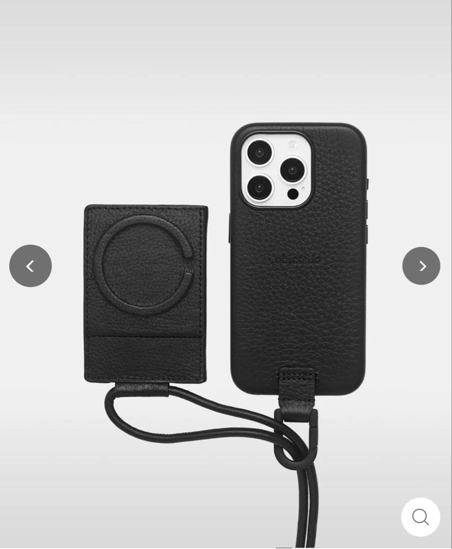 objects.io iPhone16ケース カラビナ付き新品+ウォレット