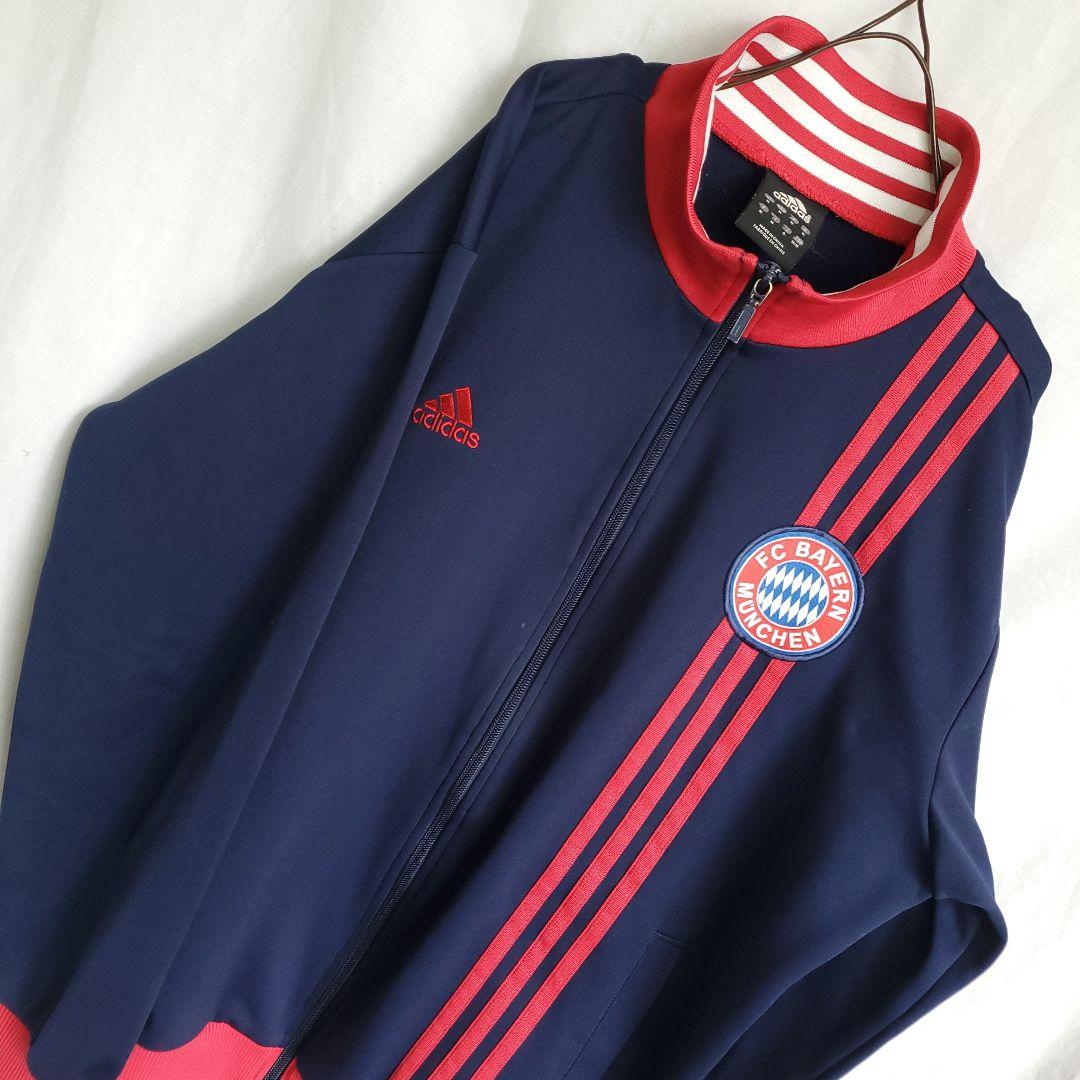 adidas サッカー　バイエルンミュンヘン トラックジャケット ジャージ 刺繍