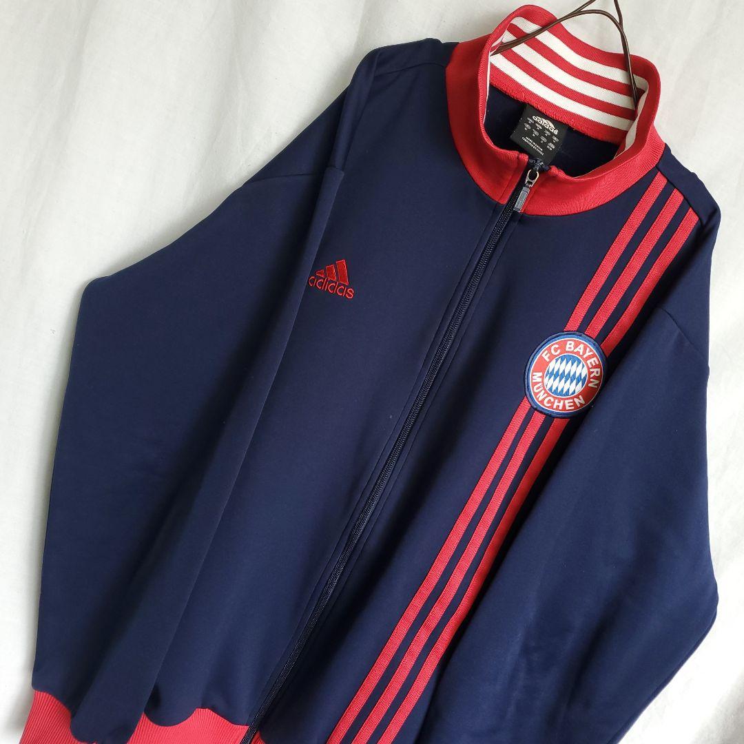 adidas サッカー　バイエルンミュンヘン トラックジャケット ジャージ 刺繍