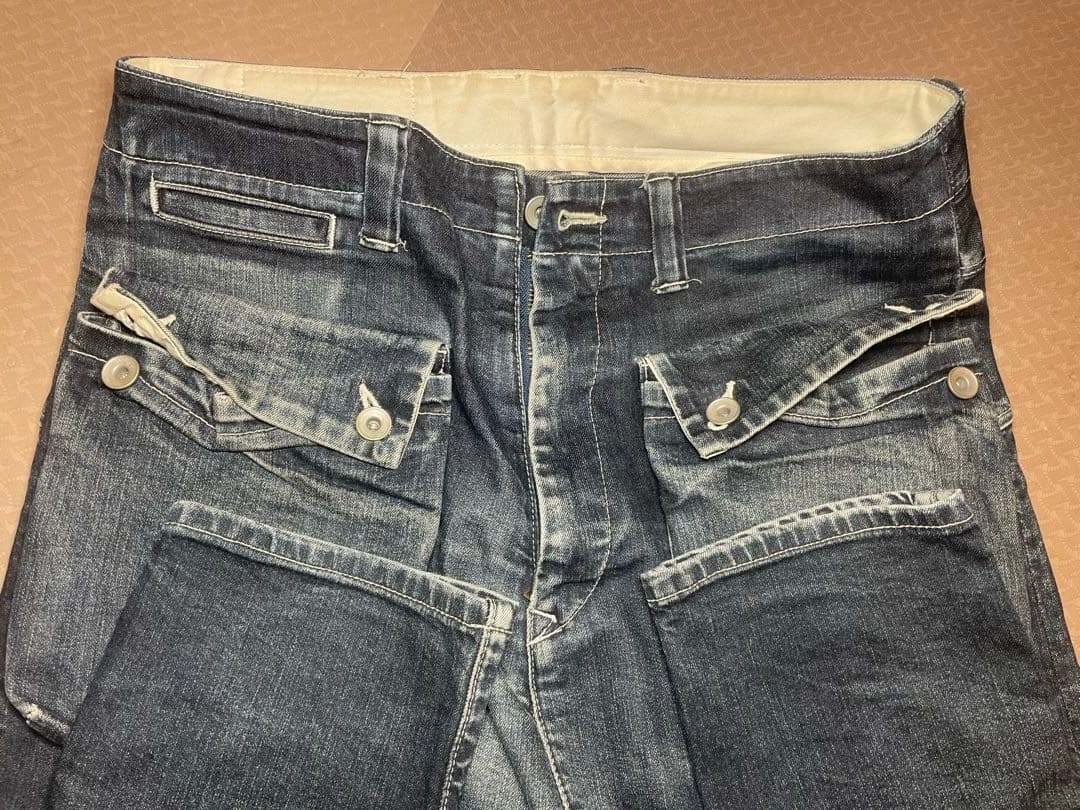 ネイタルデザインサルエルパンツG55サルエルフラップデニムパンツ32インチ