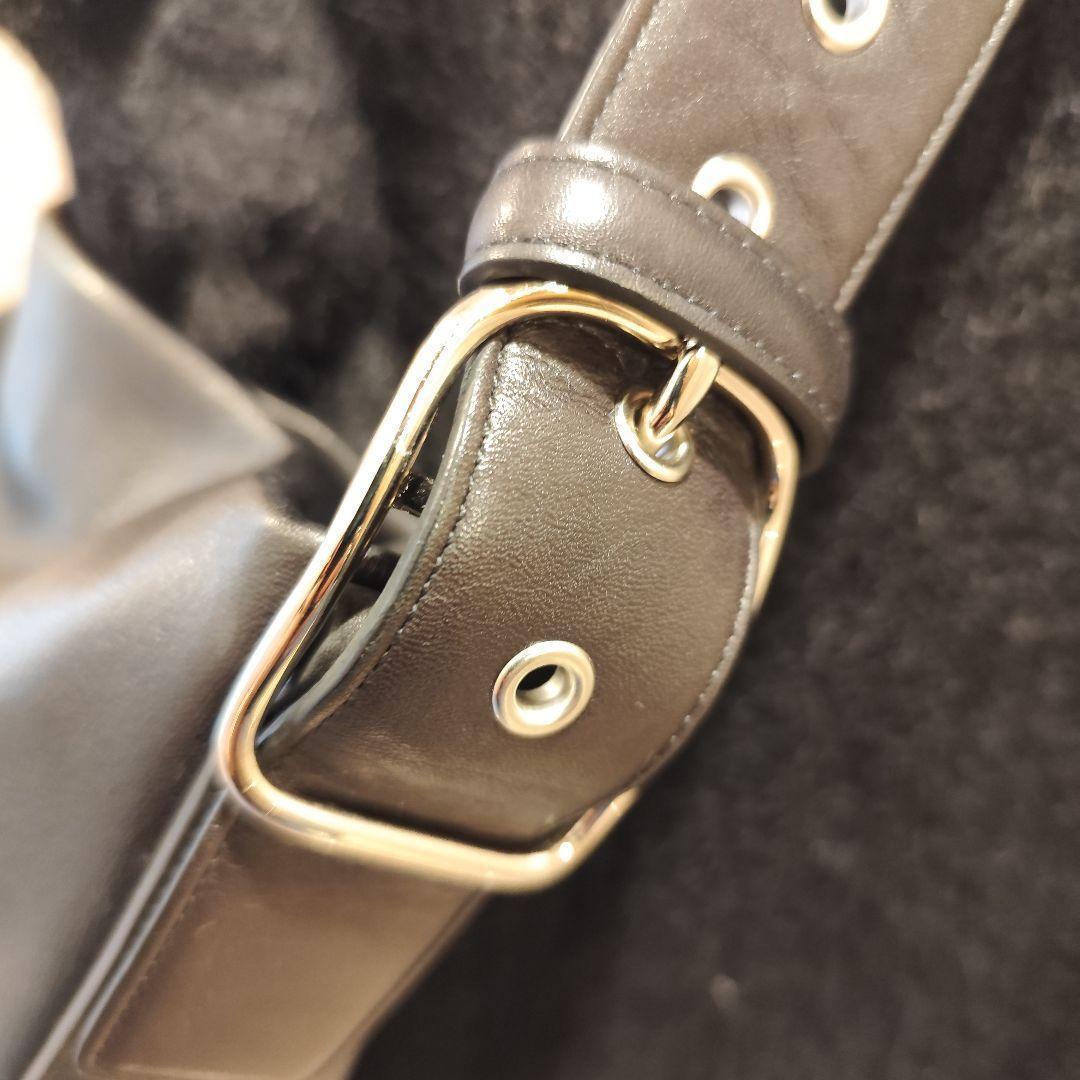 【美品】オールドコーチ ショルダー A4 バケツ型 ブラック COACH