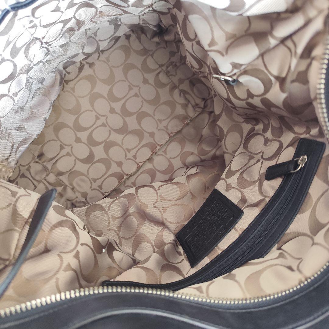 【美品】オールドコーチ ショルダー A4 バケツ型 ブラック COACH