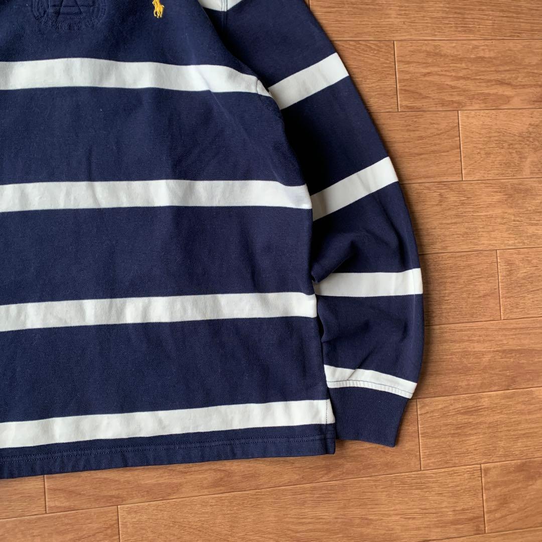 ポロラルフローレン ラガーシャツ 太ボーダー 常田大希着用 裏起毛 現行タグ
