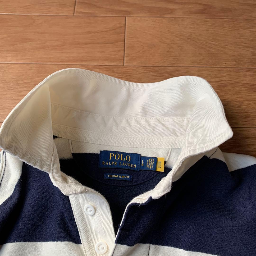 ポロラルフローレン ラガーシャツ 太ボーダー 常田大希着用 裏起毛 現行タグ