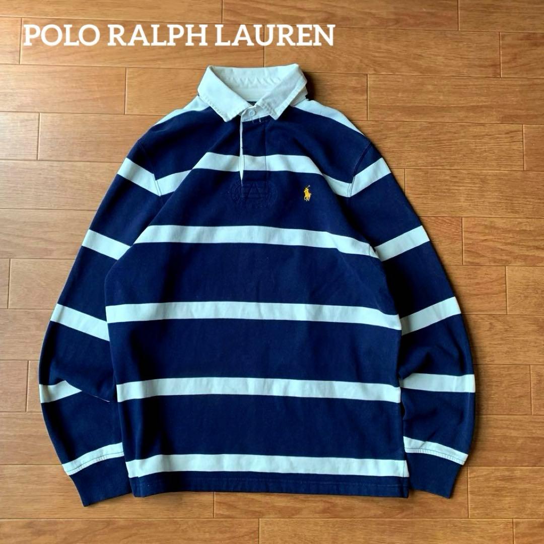 ポロラルフローレン ラガーシャツ 太ボーダー 常田大希着用 裏起毛 現行タグ