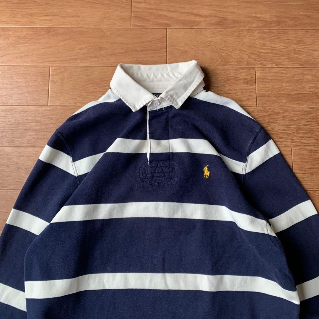 ポロラルフローレン ラガーシャツ 太ボーダー 常田大希着用 裏起毛 現行タグ