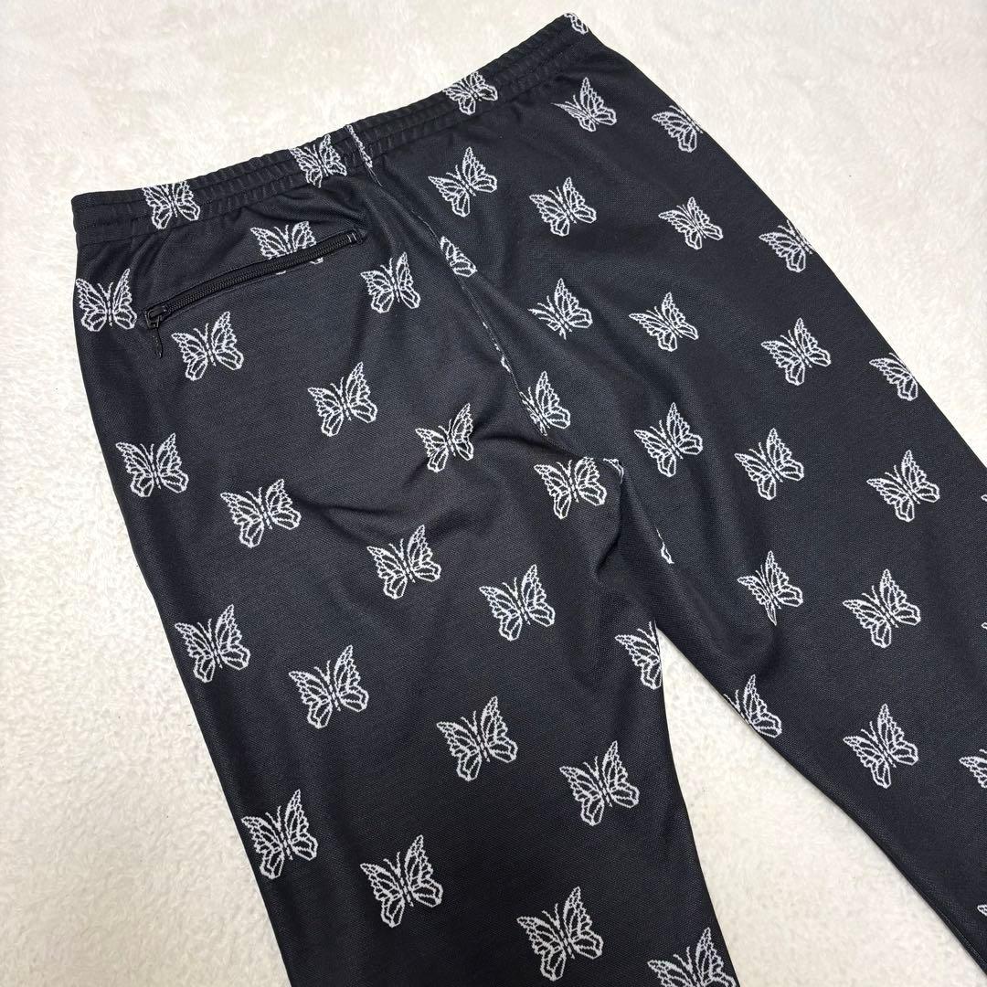 希少 Needles トラックパンツ パピヨン総柄 STUDIOUS別注 M 黒