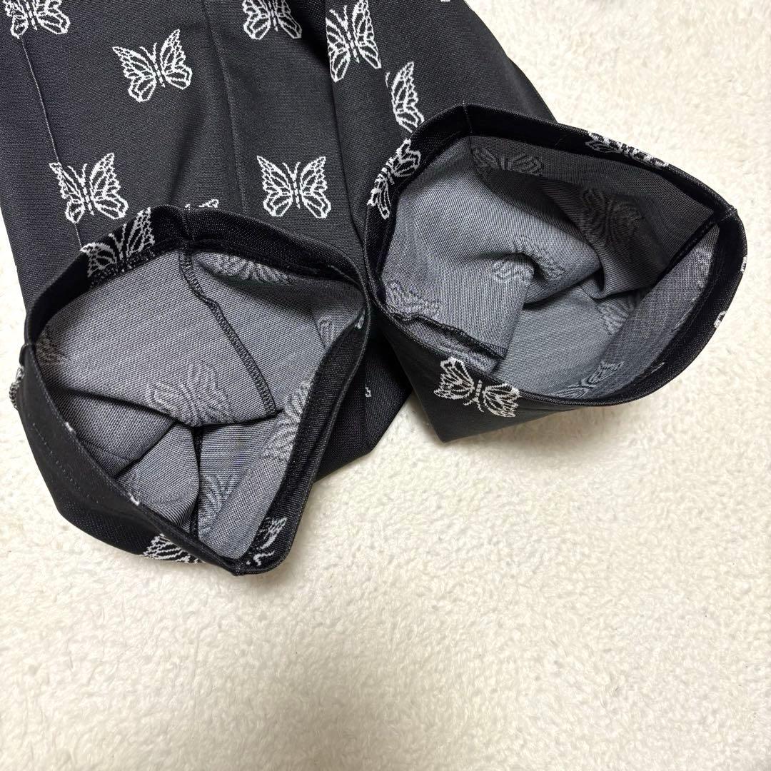 希少 Needles トラックパンツ パピヨン総柄 STUDIOUS別注 M 黒