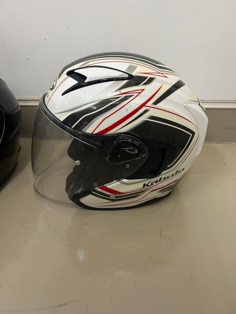Kabuto フルフェイスヘルメット ホワイト/ブラック/レッド