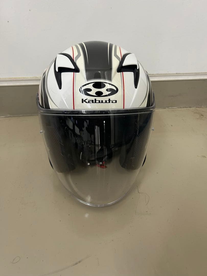 Kabuto フルフェイスヘルメット ホワイト/ブラック/レッド