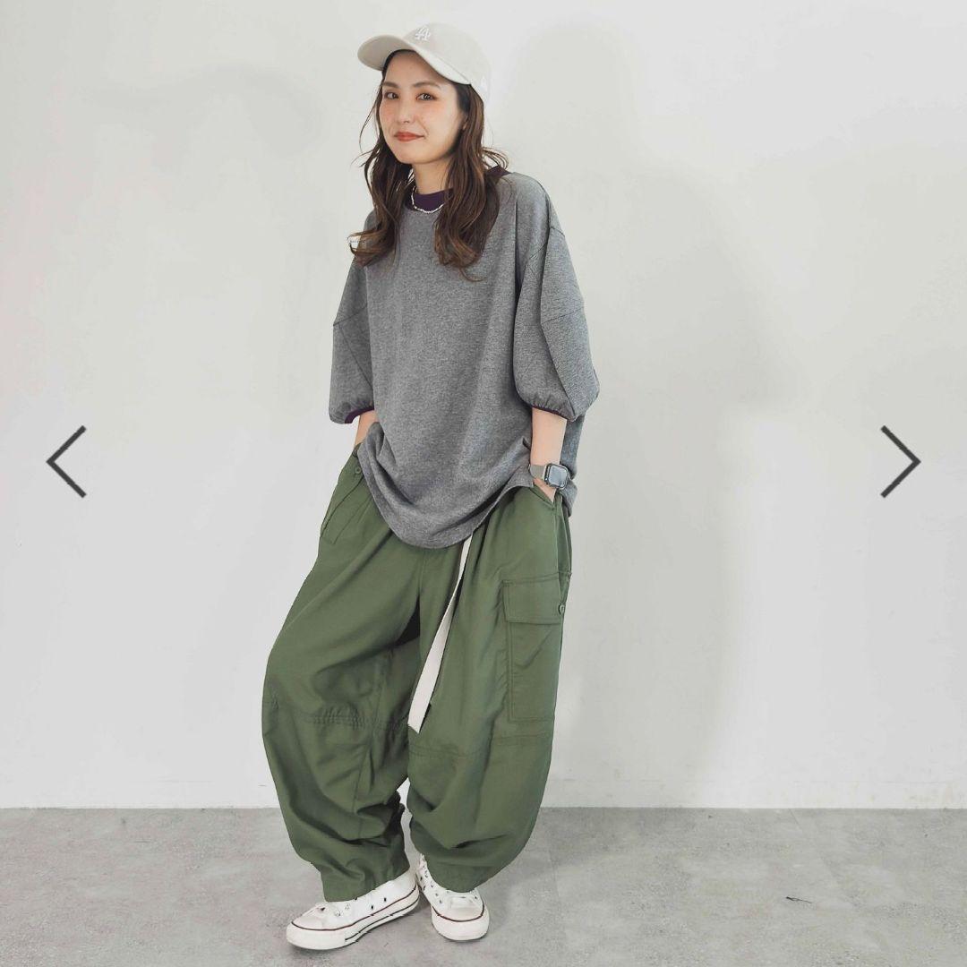 ニコアンド　MODE NORM CORE]　シャカバルーンポケパンツ　М　カーキ