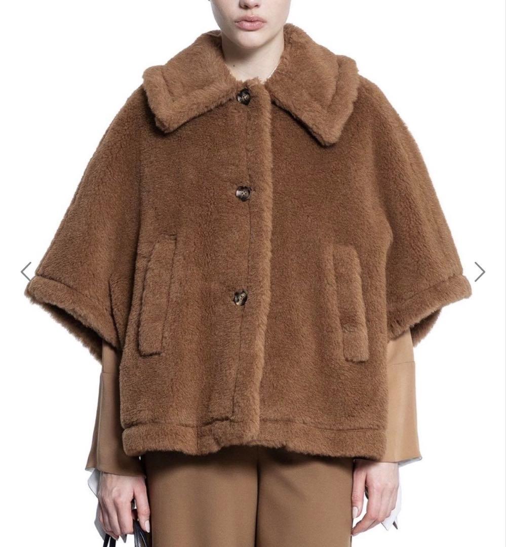Max Mara TENEBRE4 カシミヤ混 テディベア ケープ SMサイズ