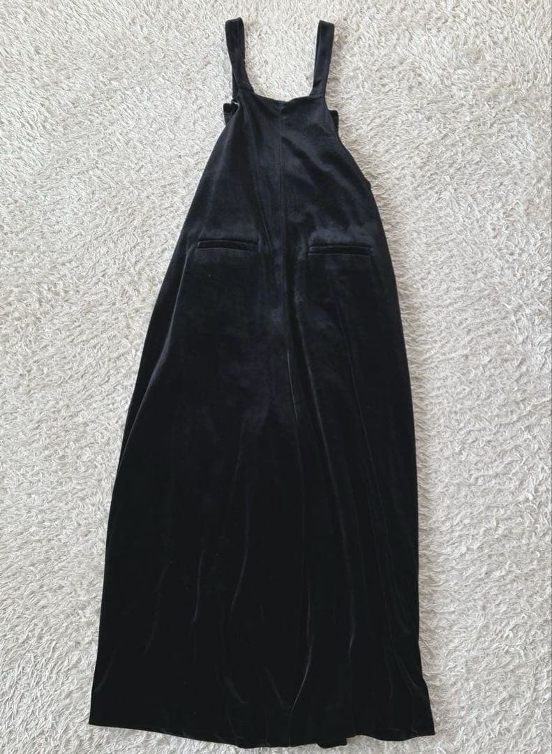 美品　SACRA サクラ トリアセテートベロア サロペット オールインワン